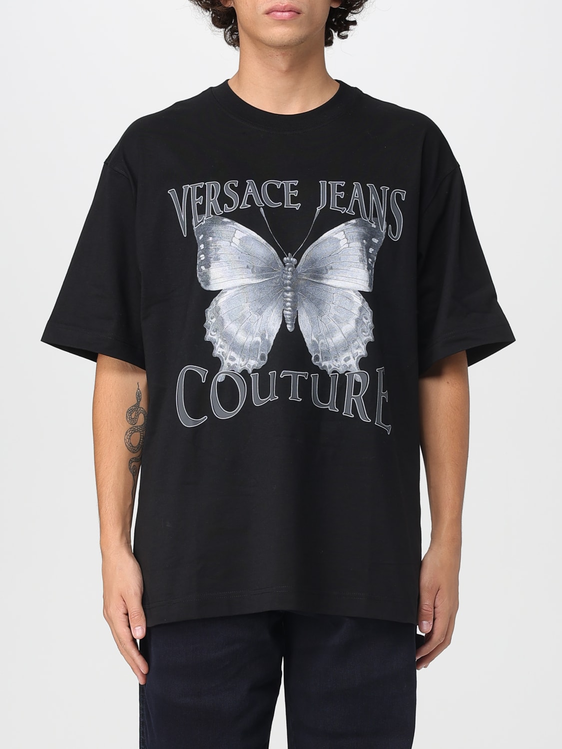 VERSACE JEANS COUTURE T-SHIRT: T-shirt men Versace Jeans Couture, Black - Img 1