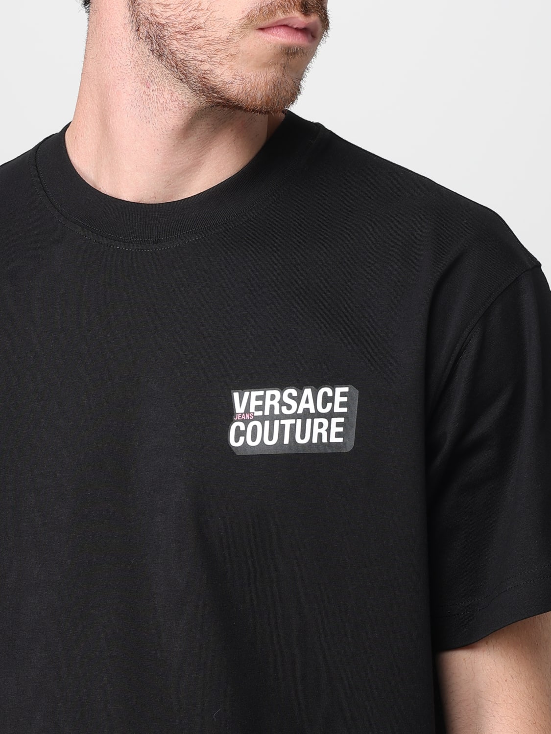 VERSACE JEANS COUTURE T-SHIRT: T-shirt men Versace Jeans Couture, Black - Img 3