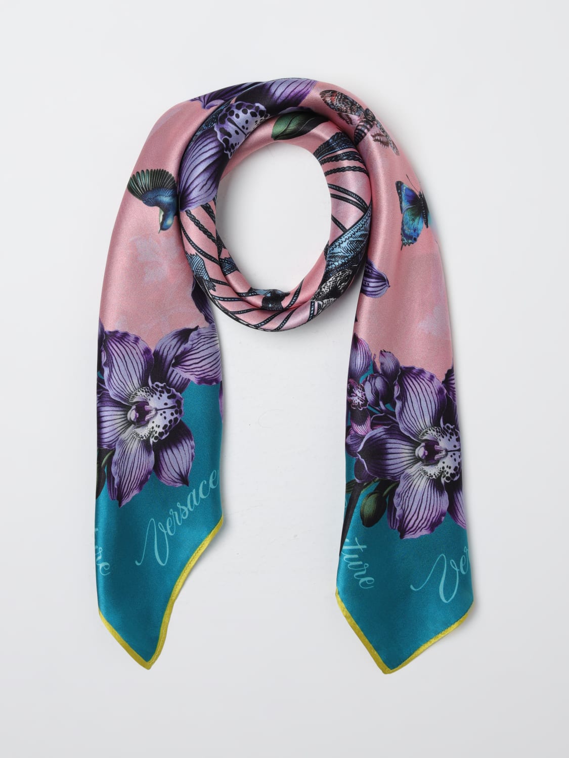 VERSACE JEANS COUTURE NECK SCARF: Neck scarf woman Versace Jeans Couture, Gnawed Blue - Img 2