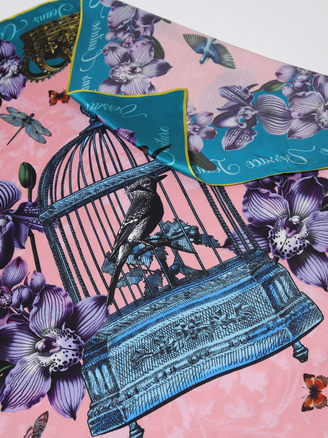 VERSACE JEANS COUTURE NECK SCARF: Neck scarf woman Versace Jeans Couture, Gnawed Blue - Img 3