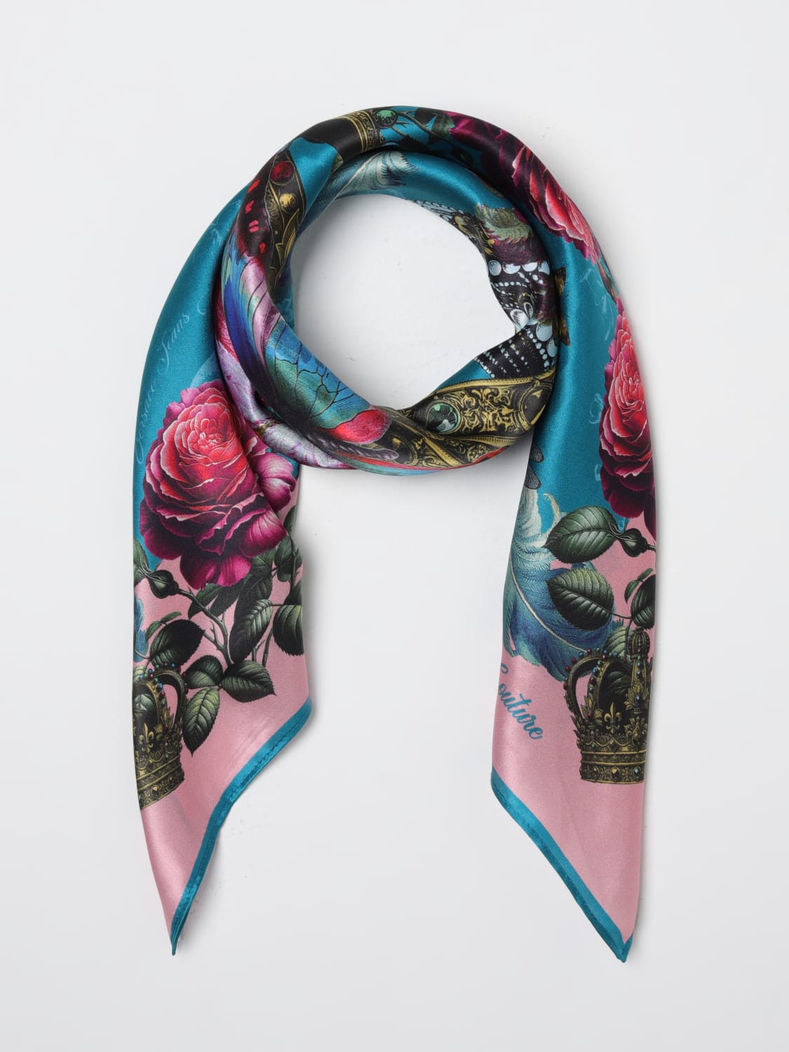 VERSACE JEANS COUTURE NECK SCARF: Neck scarf woman Versace Jeans Couture, Pink - Img 2