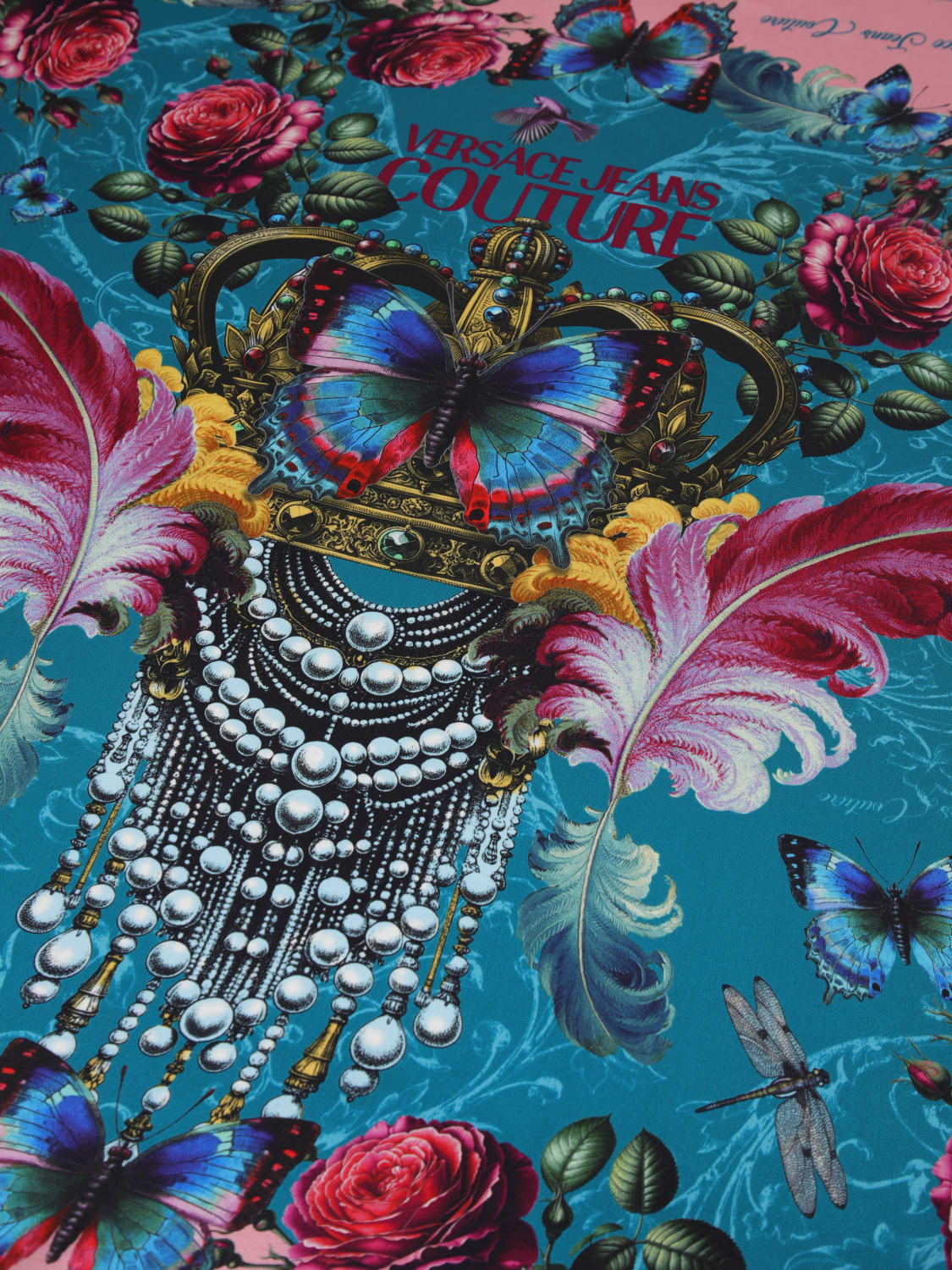 VERSACE JEANS COUTURE NECK SCARF: Neck scarf woman Versace Jeans Couture, Pink - Img 3