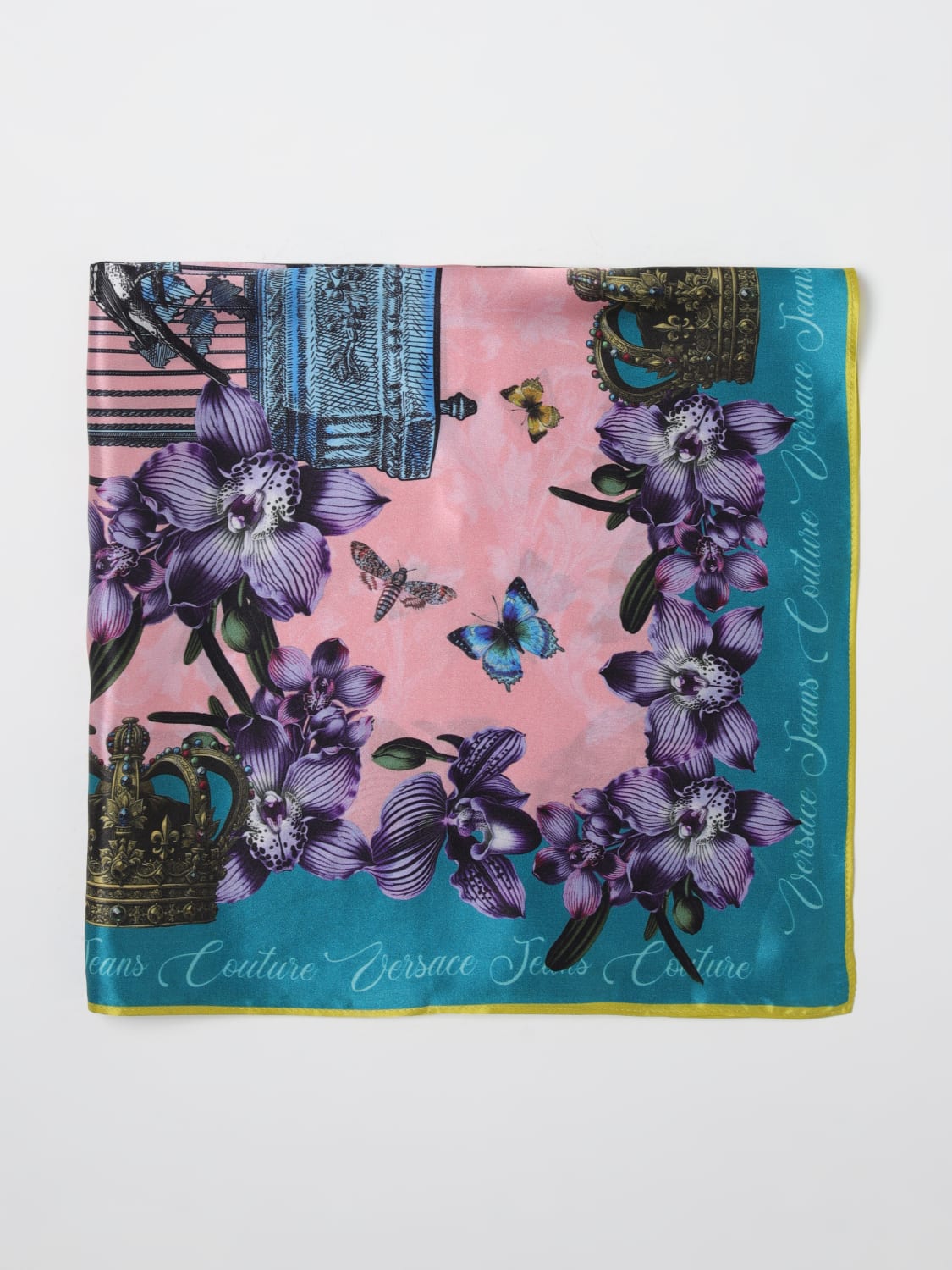 VERSACE JEANS COUTURE NECK SCARF: Neck scarf woman Versace Jeans Couture, Gnawed Blue - Img 1