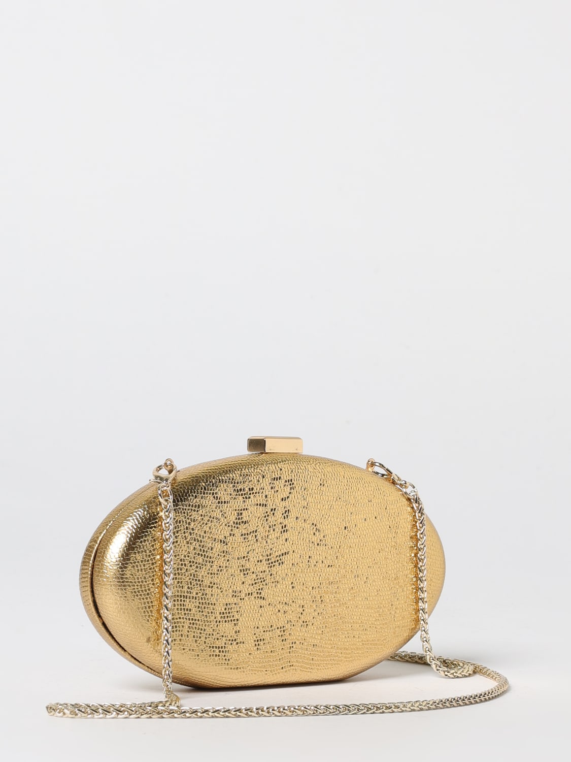 JUST CAVALLI CLUTCH: Clutch in pelle sintetica laminata Just Cavalli, Oro - Img 2
