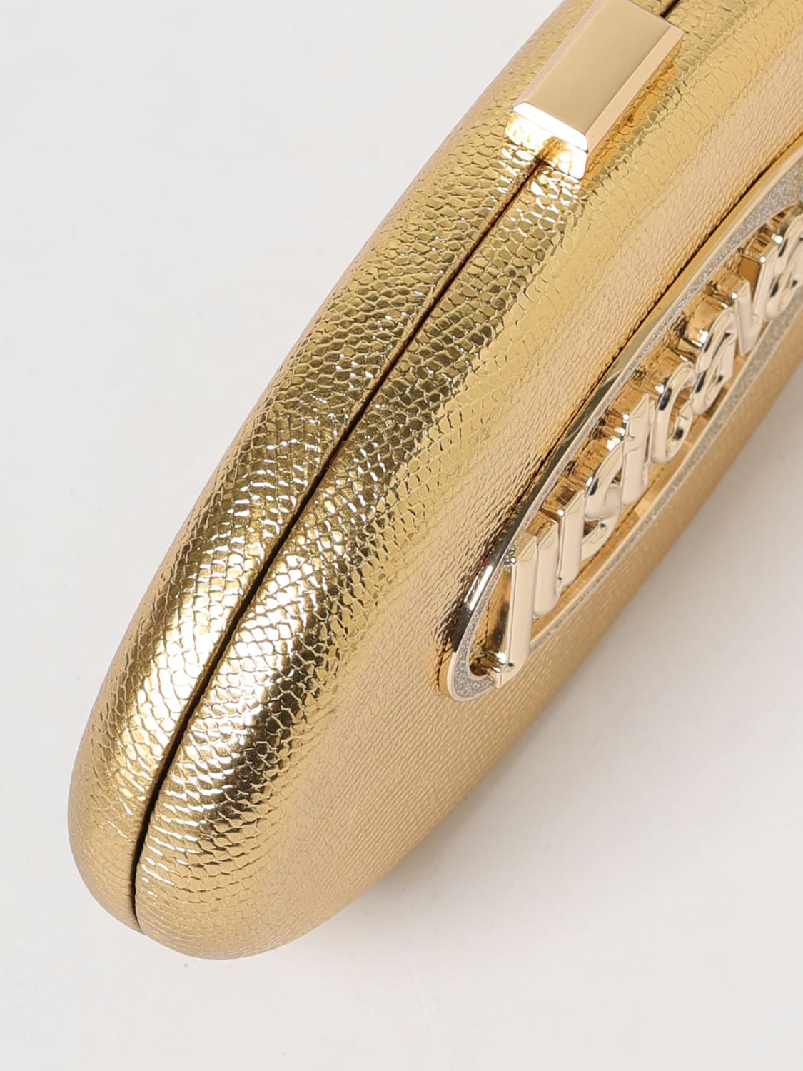 JUST CAVALLI CLUTCH: Clutch in pelle sintetica laminata Just Cavalli, Oro - Img 3