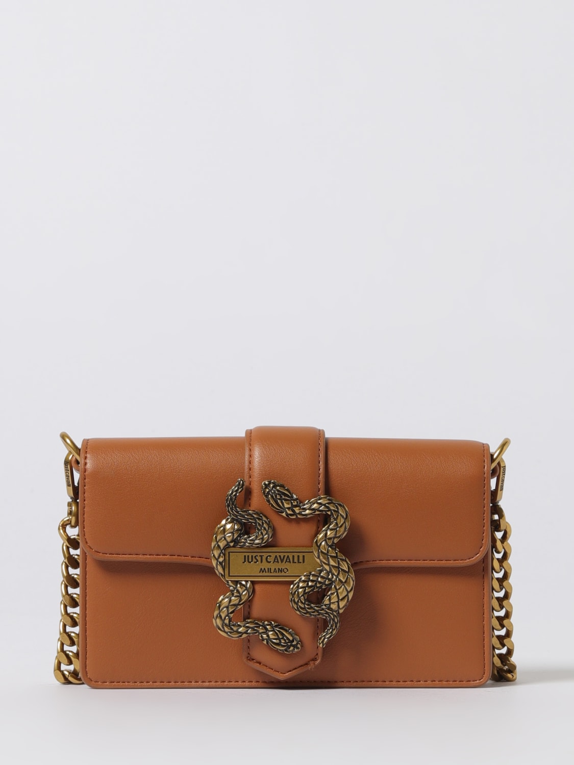 JUST CAVALLI CROSSBODY BAG: Wallet woman Just Cavalli, Brown - Img 1