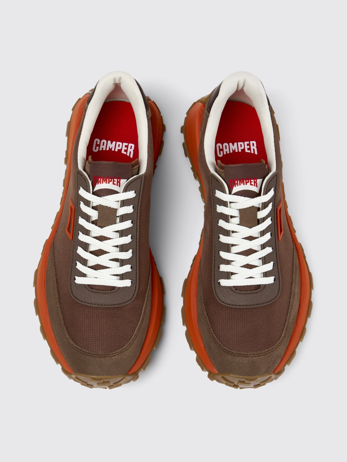 CAMPER SNEAKERS: Sneakers Drift Trail Camper in pelle e tessuto , Marrone - Img 4