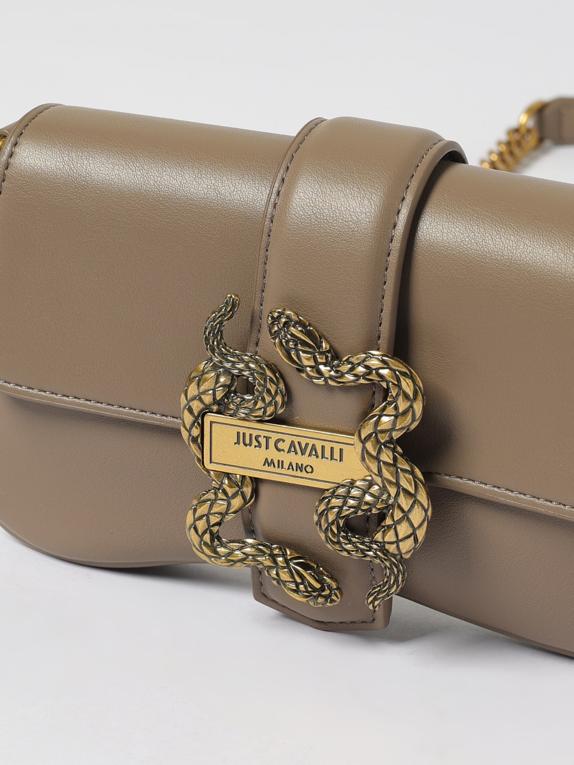 JUST CAVALLI BORSA MINI: Borsa Just Cavalli in pelle sintetica , Grigio - Img 3