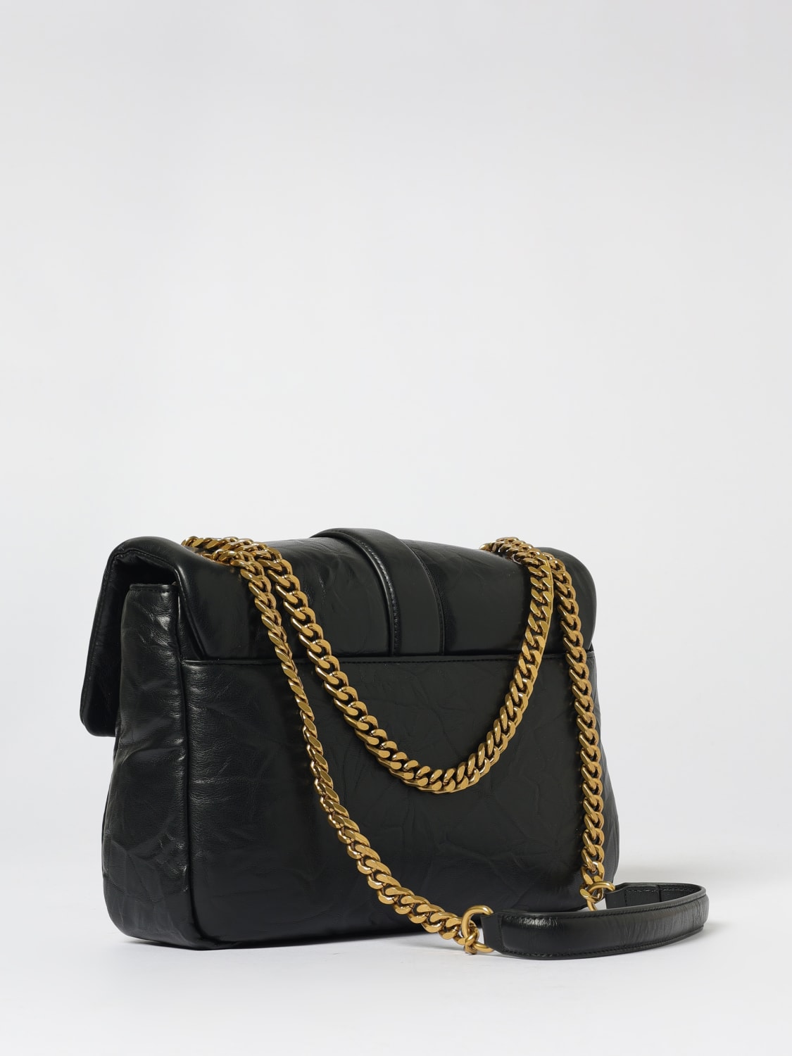 JUST CAVALLI BORSA A SPALLA: Borsa Mirror Snake Just Cavalli in pelle sintetica stropicciata , Nero - Img 2