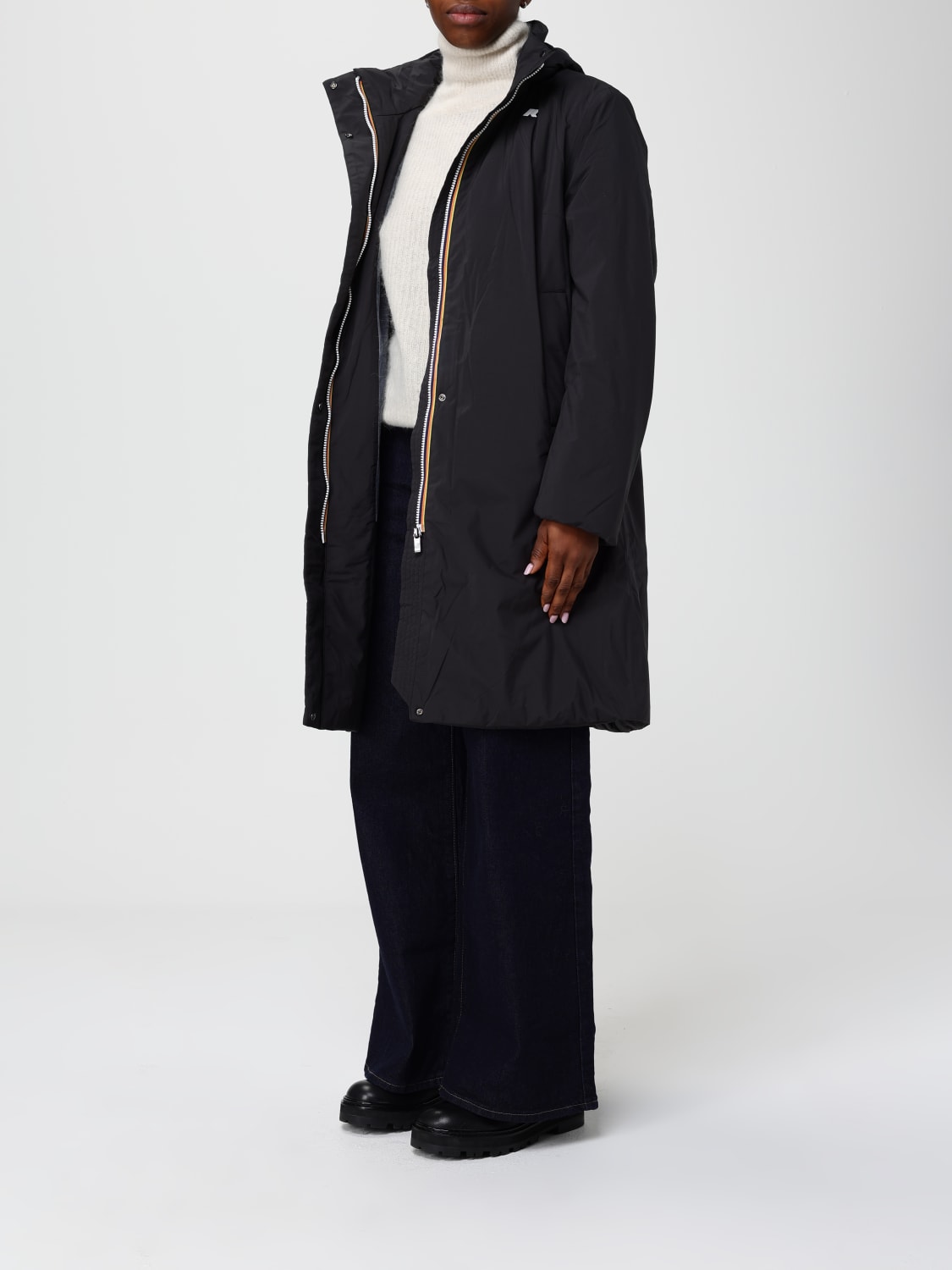K-WAY COAT: Coat woman K-way, Black - Img 3