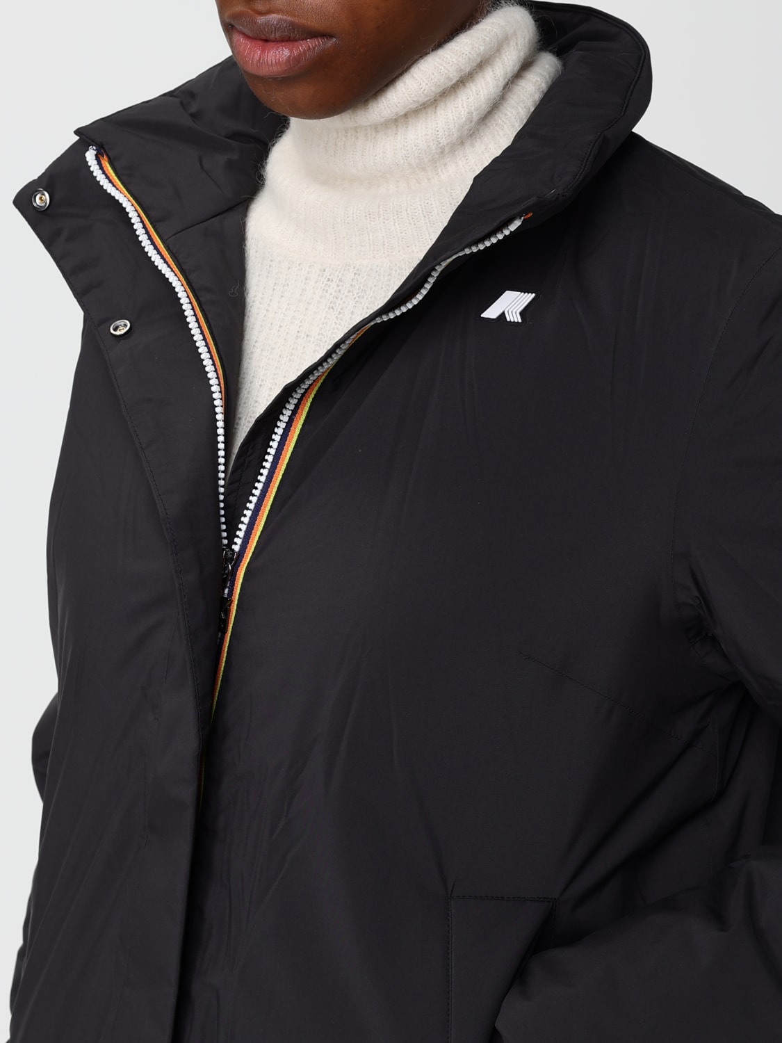 K-WAY COAT: Coat woman K-way, Black - Img 4