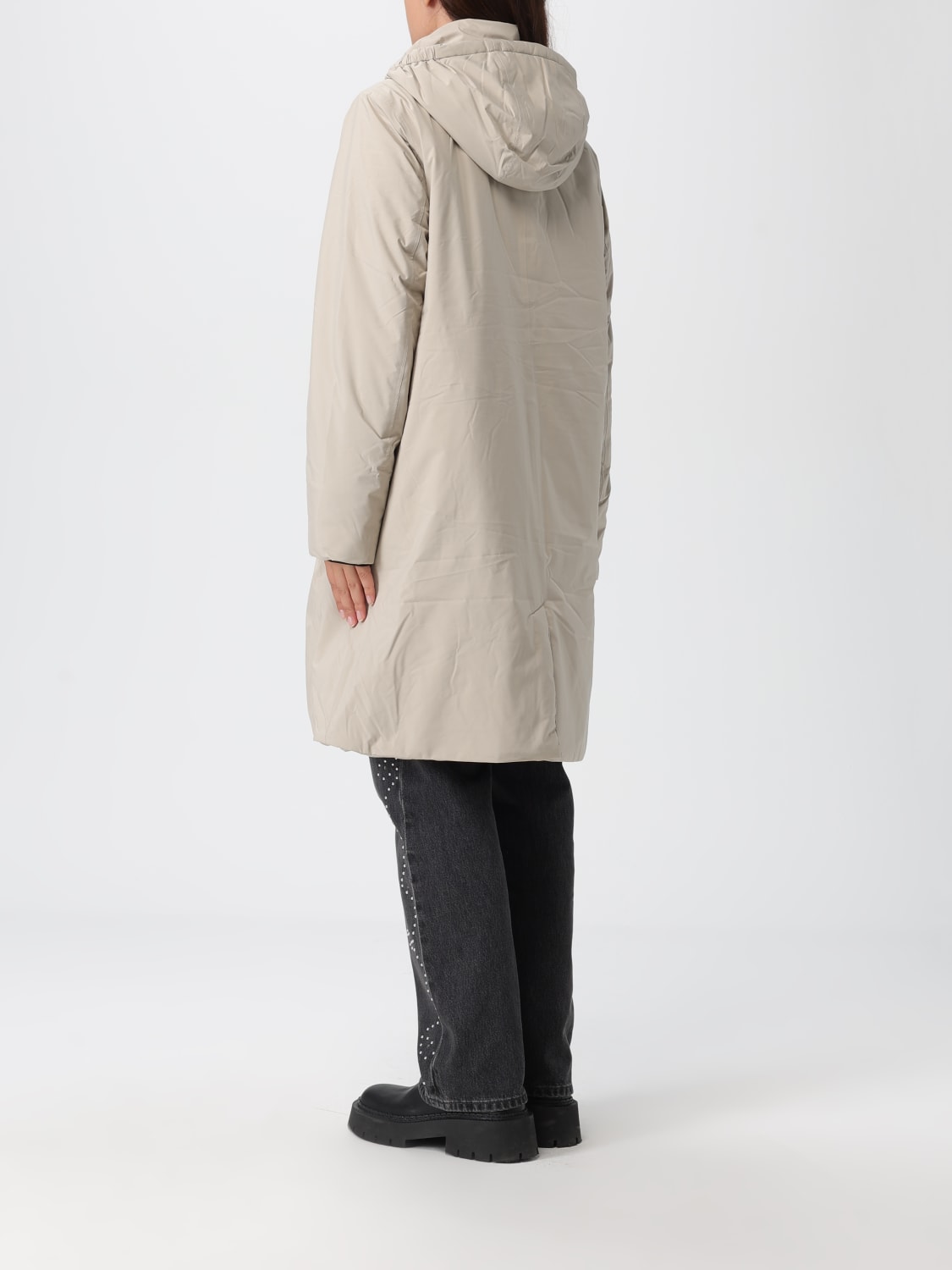K-WAY COAT: Coat woman K-way, Beige - Img 2