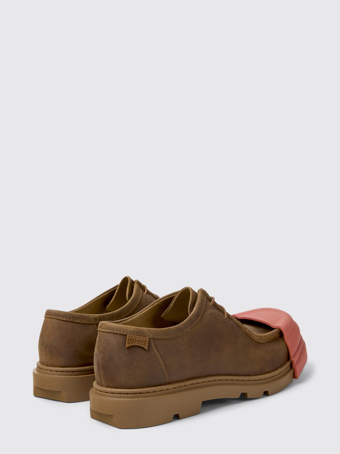 CAMPER SCARPE STRINGATE: Derby Junction Camper in pelle riciclata, Marrone - Img 3