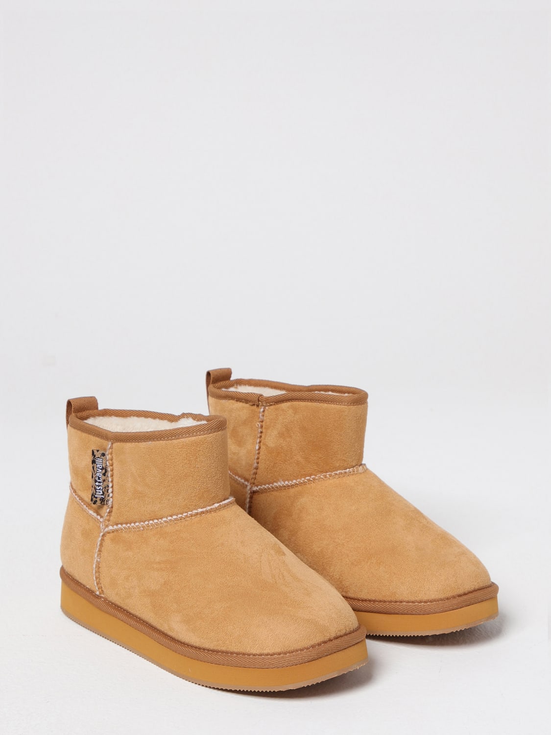 JUST CAVALLI BOOTS: Flat ankle boots woman Just Cavalli, Natural - Img 2