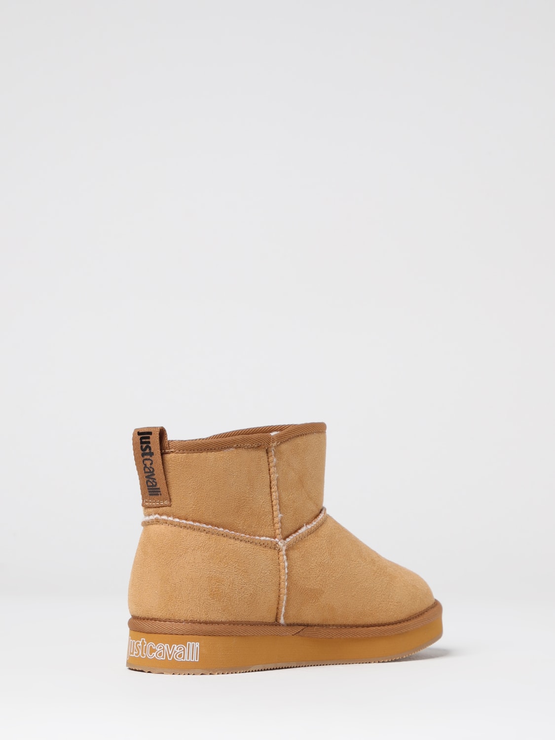 JUST CAVALLI BOOTS: Flat ankle boots woman Just Cavalli, Natural - Img 3