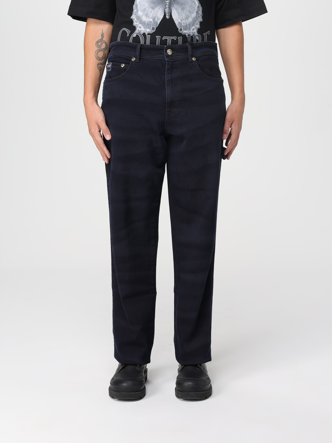 VERSACE JEANS COUTURE JEANS: Jeans men Versace Jeans Couture, Navy - Img 1