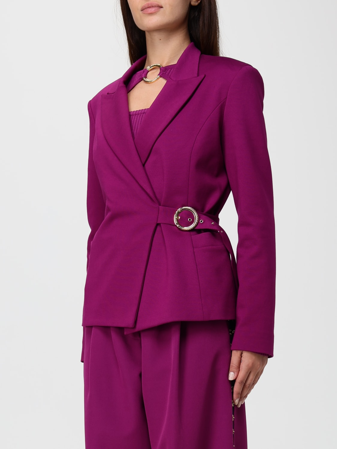 JUST CAVALLI VESTE: Blazer femme Just Cavalli, Violet - Img 4