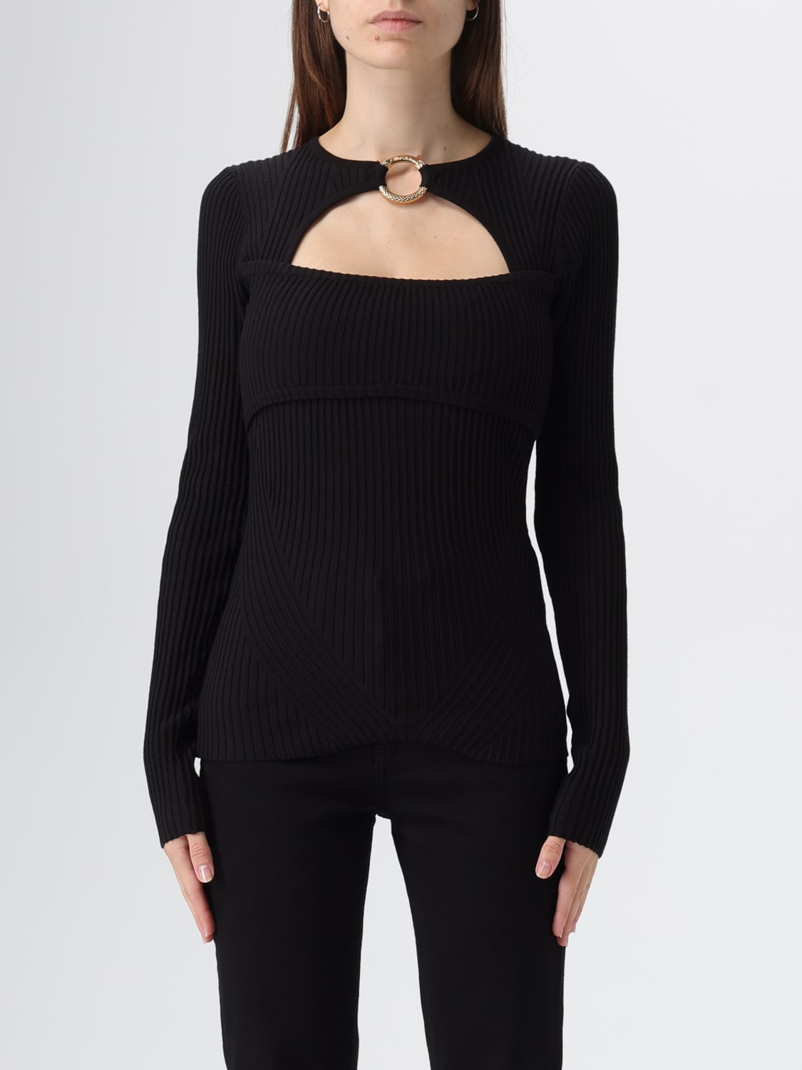 JUST CAVALLI TOP: Sweater woman Just Cavalli, Black - Img 1
