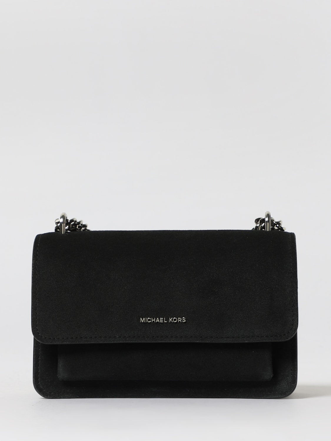 MICHAEL KORS BORSA A SPALLA: Borse a spalla Michael Kors in pelle scamosciata, Nero - Img 1