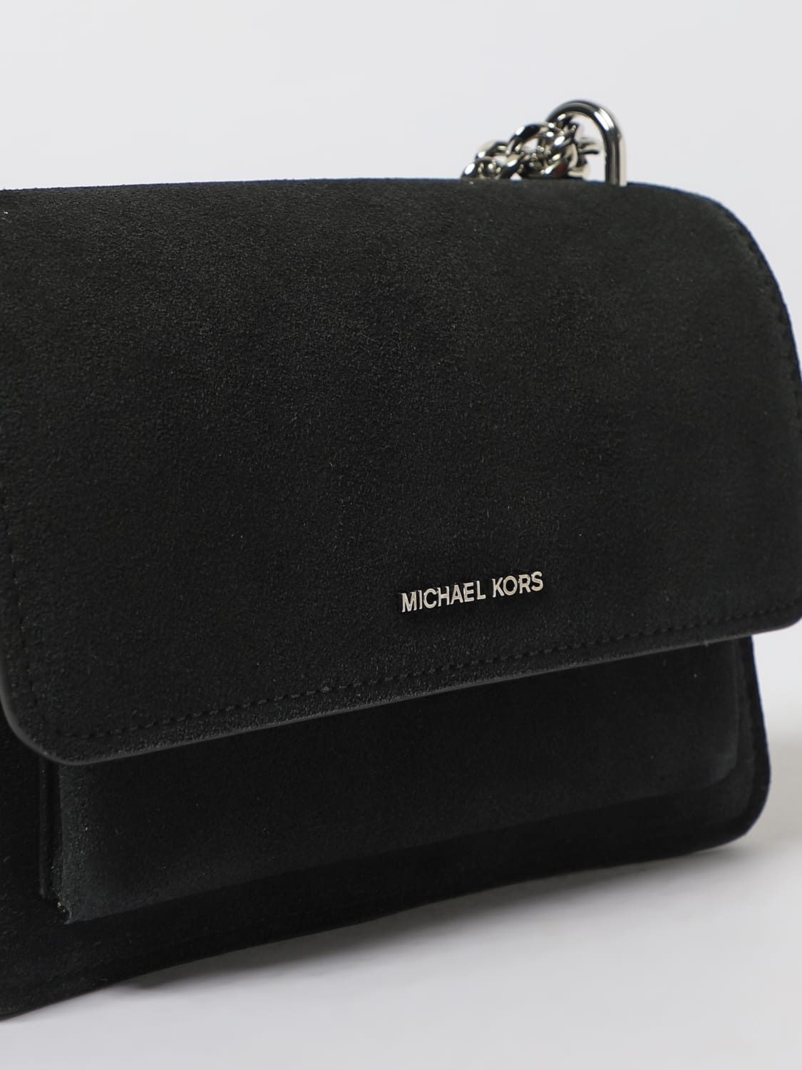 MICHAEL KORS BORSA A SPALLA: Borse a spalla Michael Kors in pelle scamosciata, Nero - Img 3