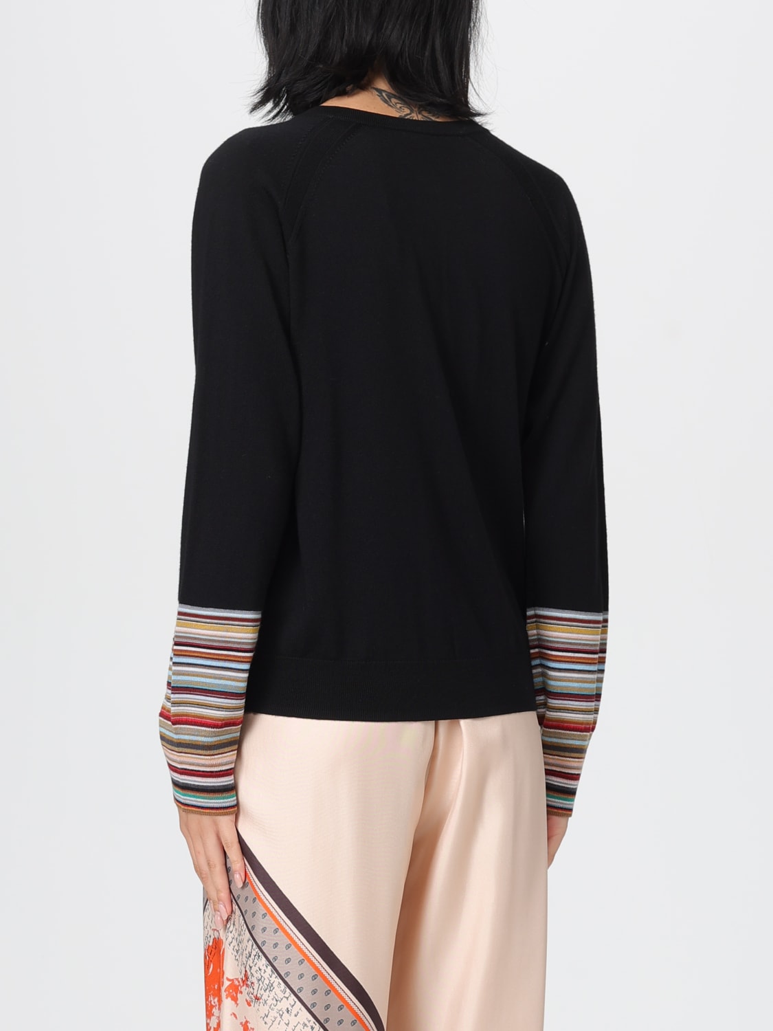 PAUL SMITH 毛衣: 针织开衫 女士 Paul Smith, 黑色 - Img 2