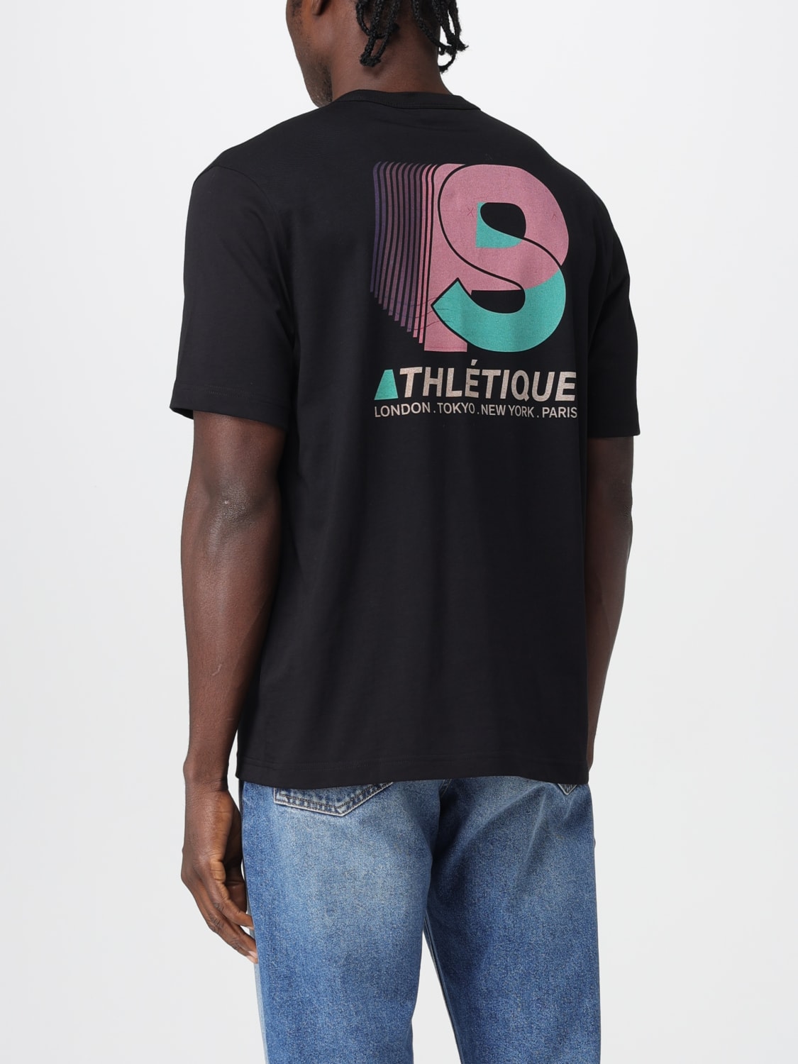 PS PAUL SMITH T-SHIRT: T-shirt in cotone organico con logo Ps Paul Smith, Nero - Img 2