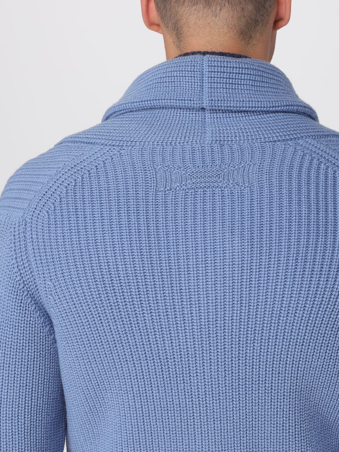 DRUMOHR SWEATER: Cardigan men Drumohr, Blue - Img 4