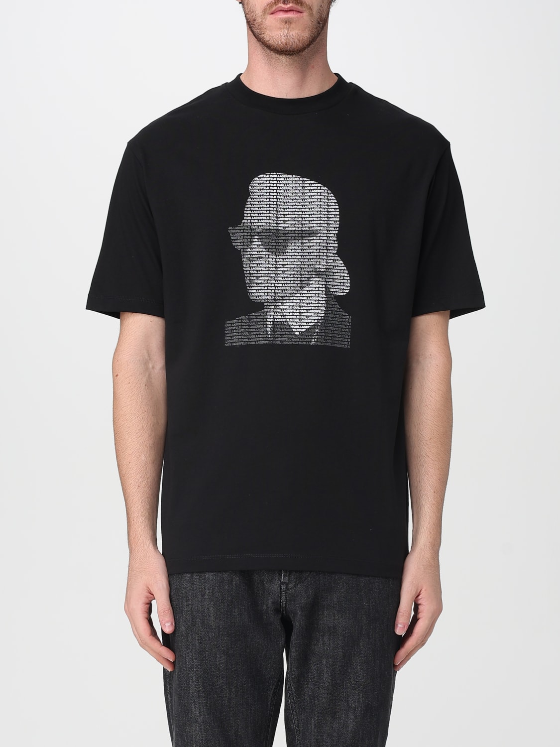 KARL LAGERFELD T-SHIRT: T-shirt men Karl Lagerfeld, Black - Img 1