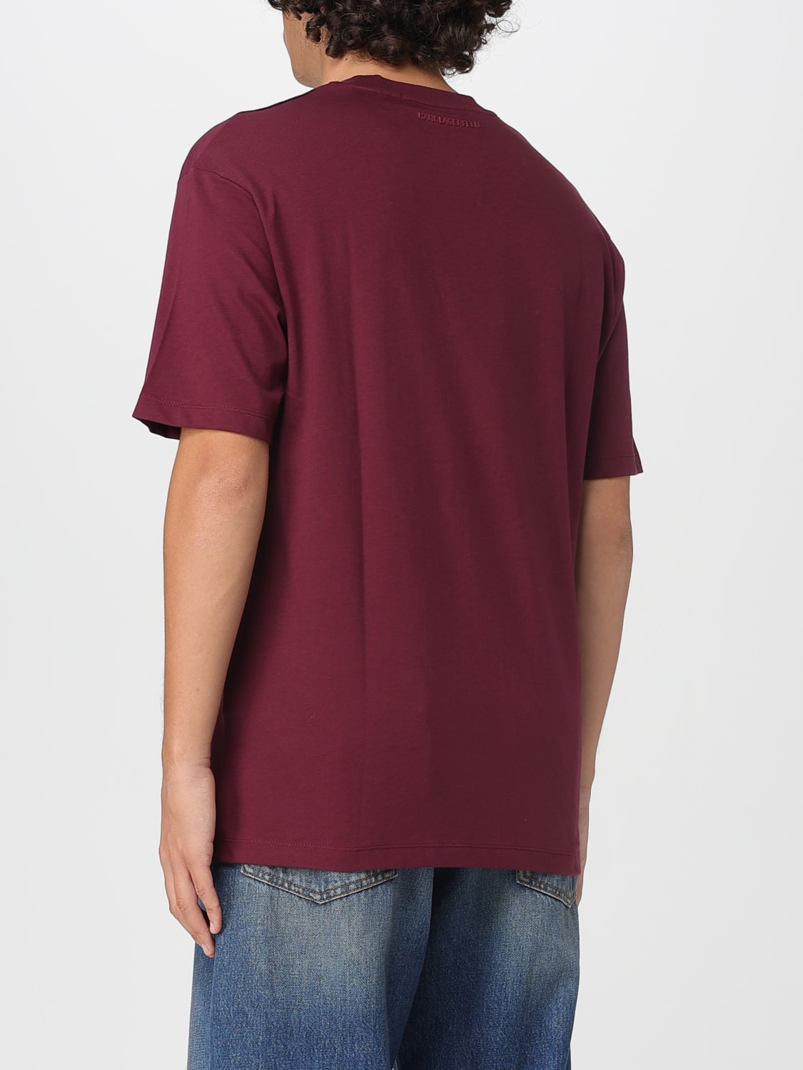 KARL LAGERFELD T-SHIRT: T-shirt men Karl Lagerfeld, Burgundy - Img 2