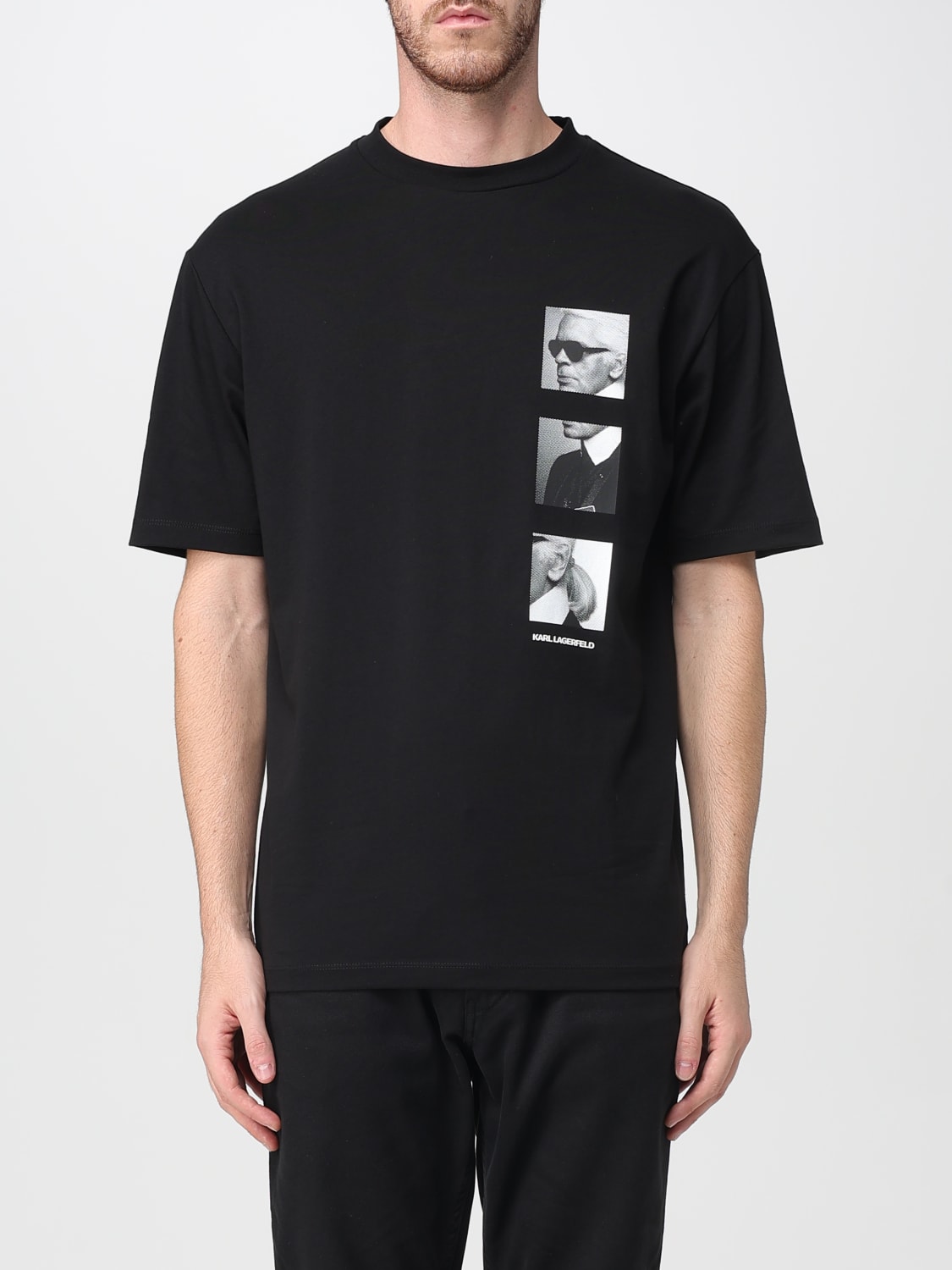 KARL LAGERFELD T-SHIRT: T-shirt men Karl Lagerfeld, Black - Img 1