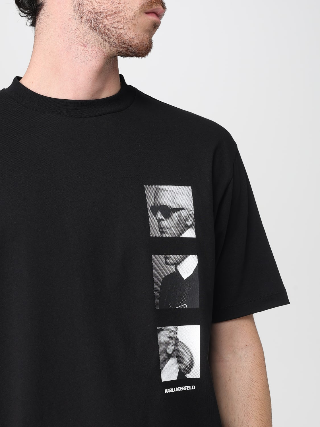 KARL LAGERFELD T-SHIRT: T-shirt men Karl Lagerfeld, Black - Img 3