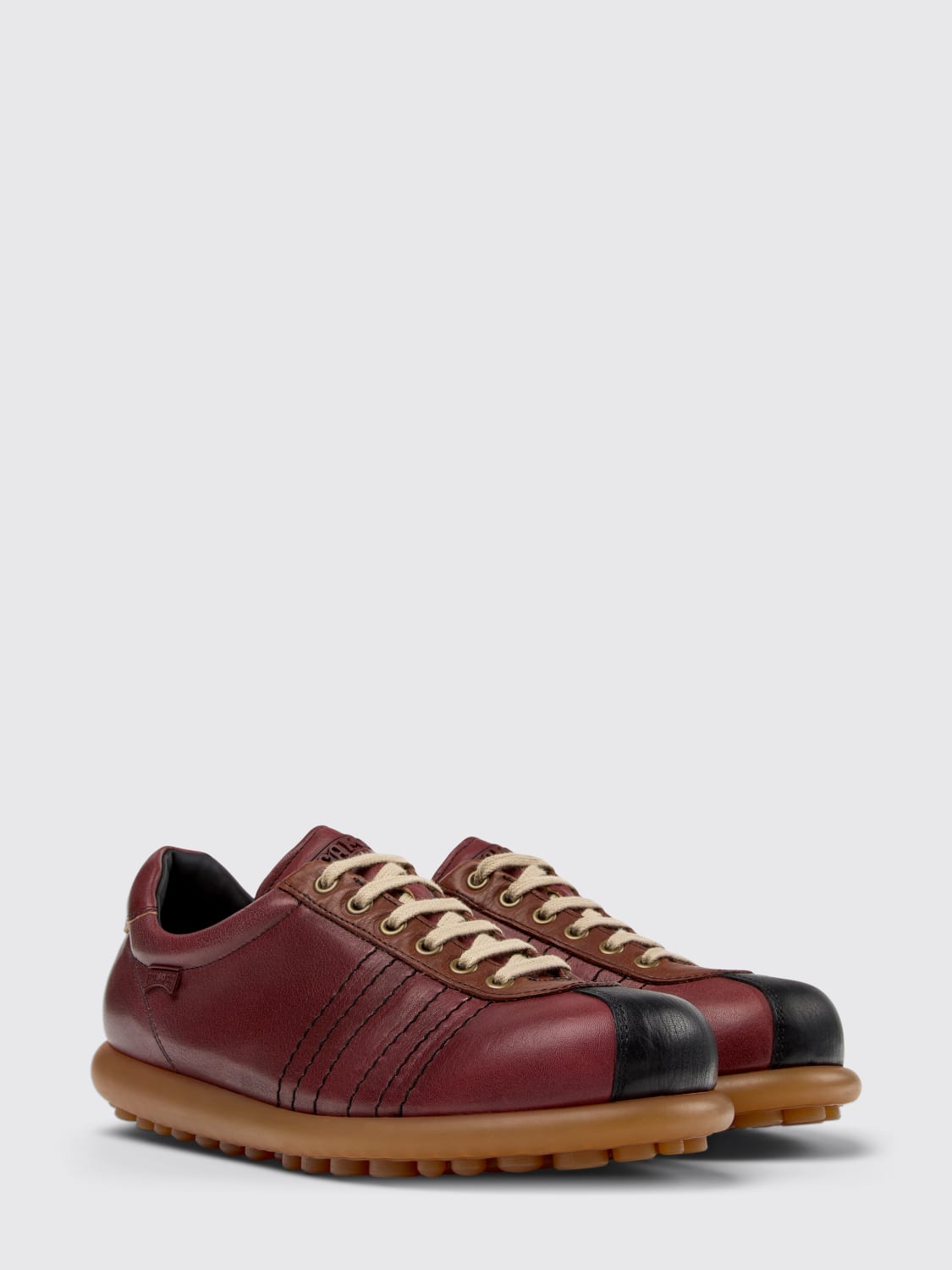 CAMPER SNEAKERS: Sneakers Pelotas Camper in pelle conciata al vegetale, Bordeaux - Img 2