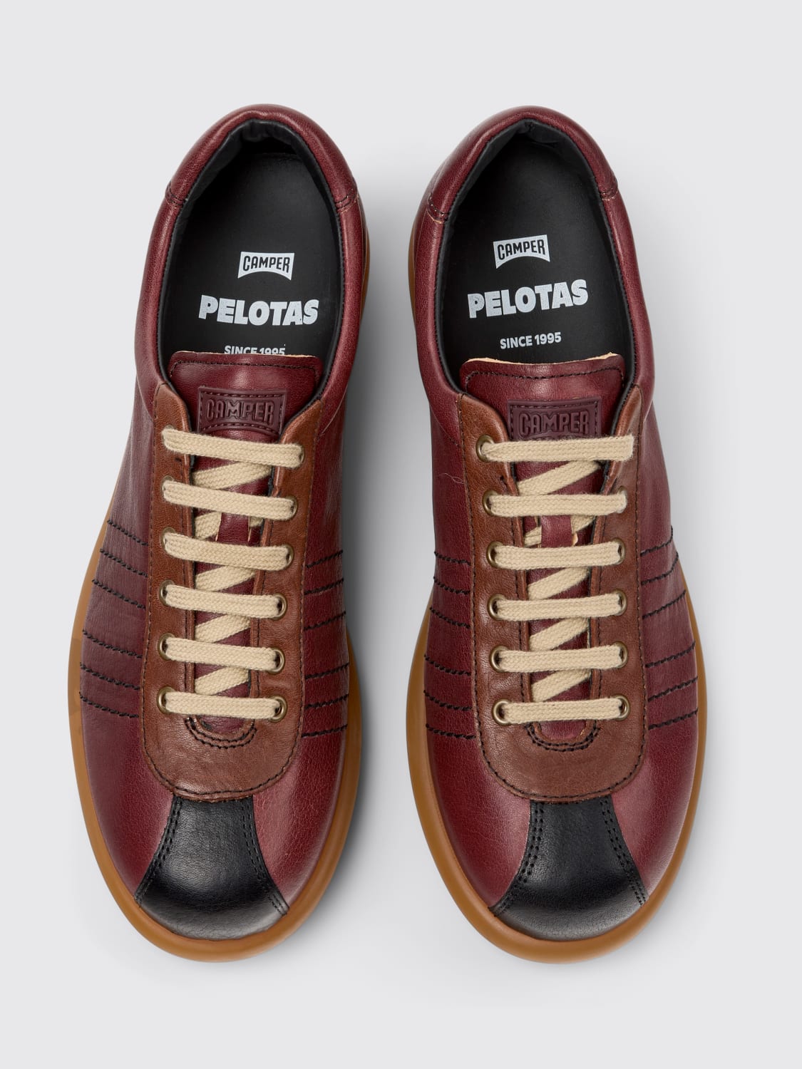 CAMPER SNEAKERS: Sneakers Pelotas Camper in pelle conciata al vegetale, Bordeaux - Img 4