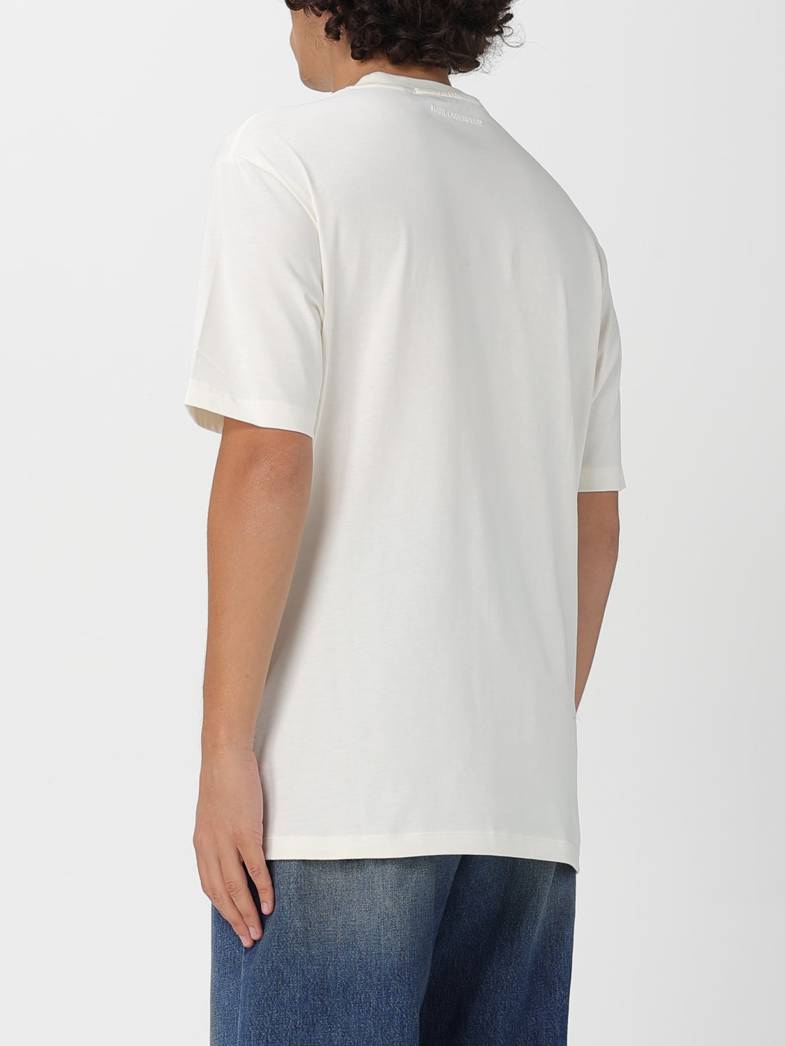 KARL LAGERFELD 티셔츠: 티셔츠 남성 Karl Lagerfeld, 크림 - Img 2