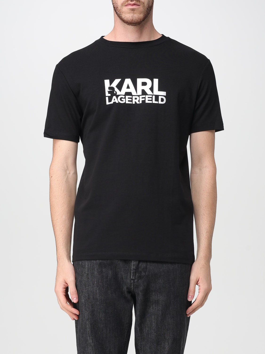 KARL LAGERFELD T-SHIRT: T-shirt men Karl Lagerfeld, Silver - Img 1