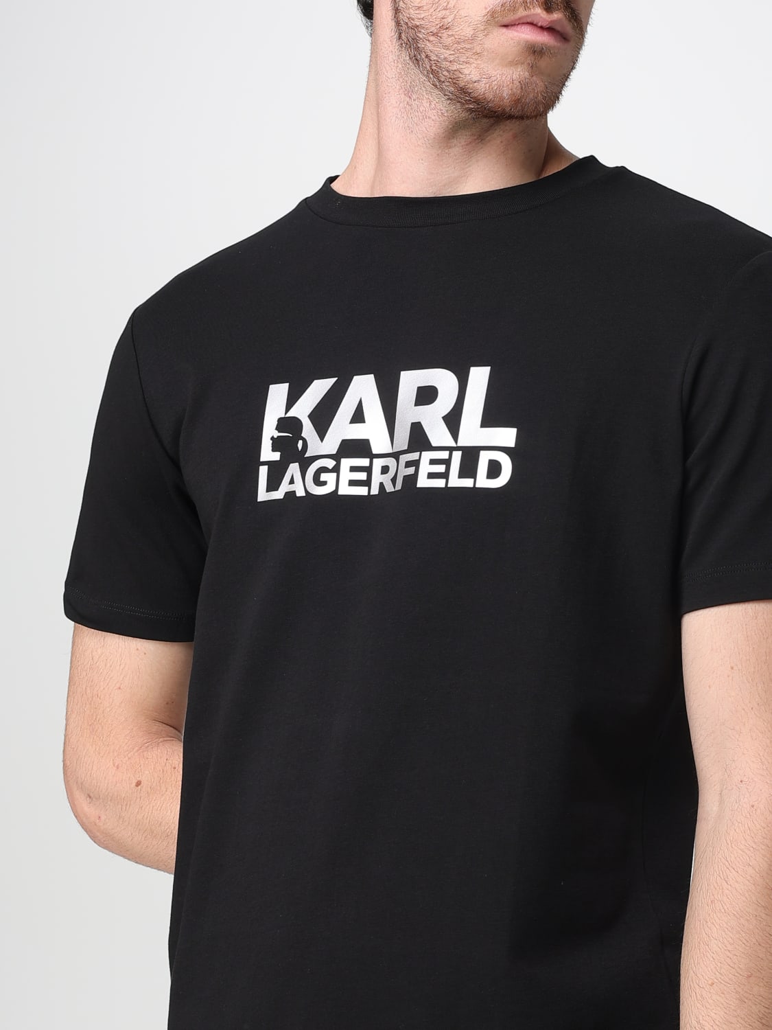KARL LAGERFELD T-SHIRT: T-shirt men Karl Lagerfeld, Silver - Img 3