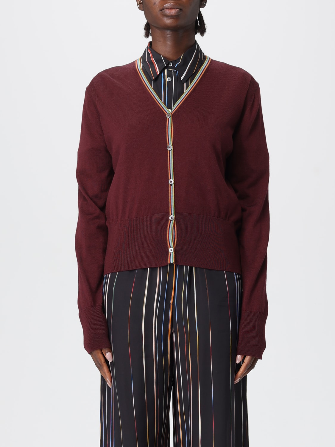 PAUL SMITH PULL: Cardigan femme Paul Smith, Bordeaux - Img 1