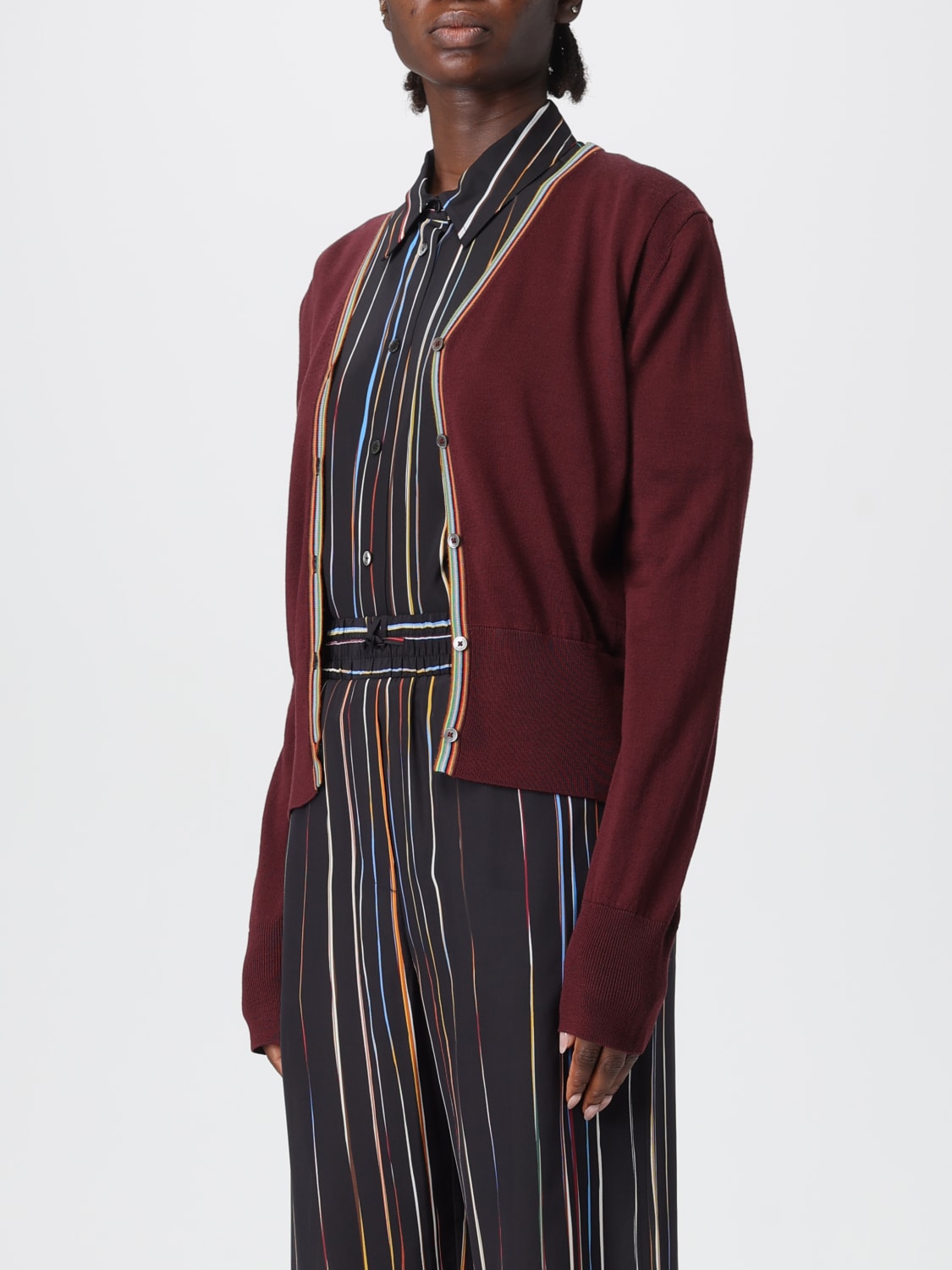 PAUL SMITH PULL: Cardigan femme Paul Smith, Bordeaux - Img 4