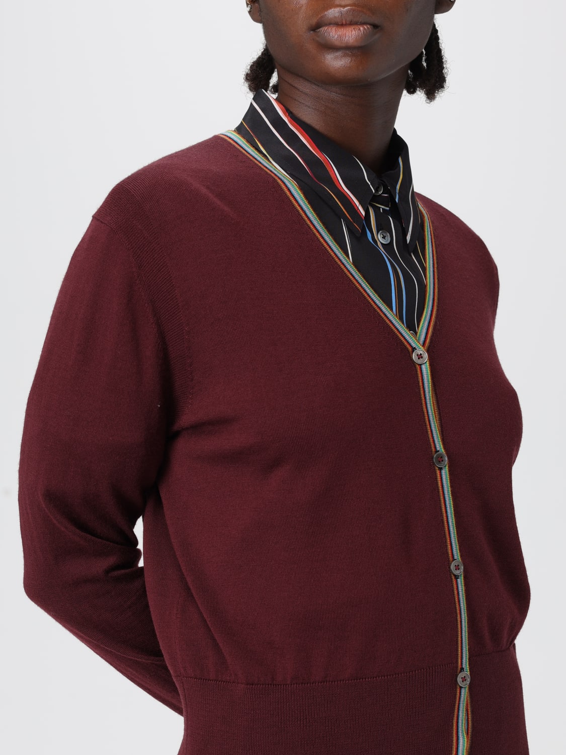 PAUL SMITH PULL: Cardigan femme Paul Smith, Bordeaux - Img 5