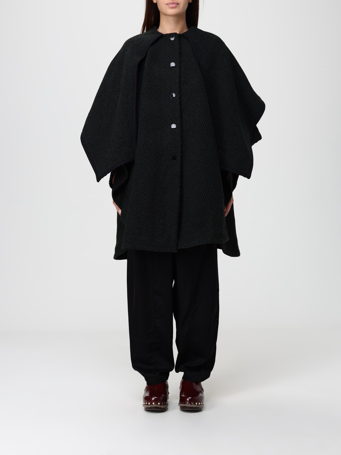 SEE BY CHLOÉ COAT: Cape woman See by ChloÉ, Green - Img 1