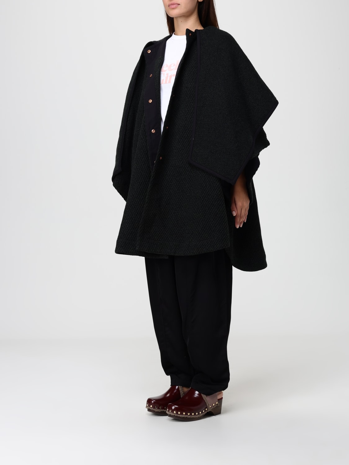 SEE BY CHLOÉ COAT: Cape woman See by ChloÉ, Green - Img 4