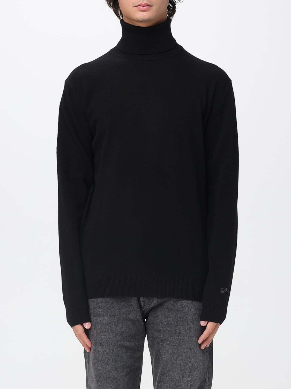 WOOLRICH MAGLIA: Pullover dolcevita Woolrich in lana , Nero - Img 1
