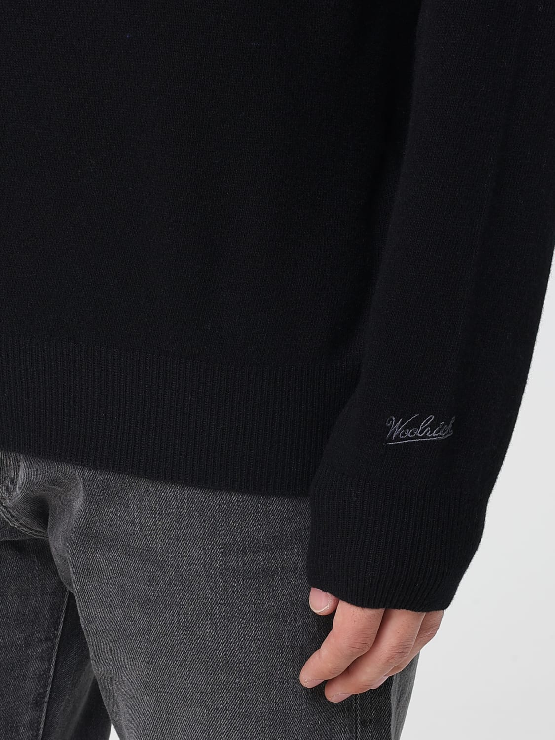 WOOLRICH MAGLIA: Pullover dolcevita Woolrich in lana , Nero - Img 3