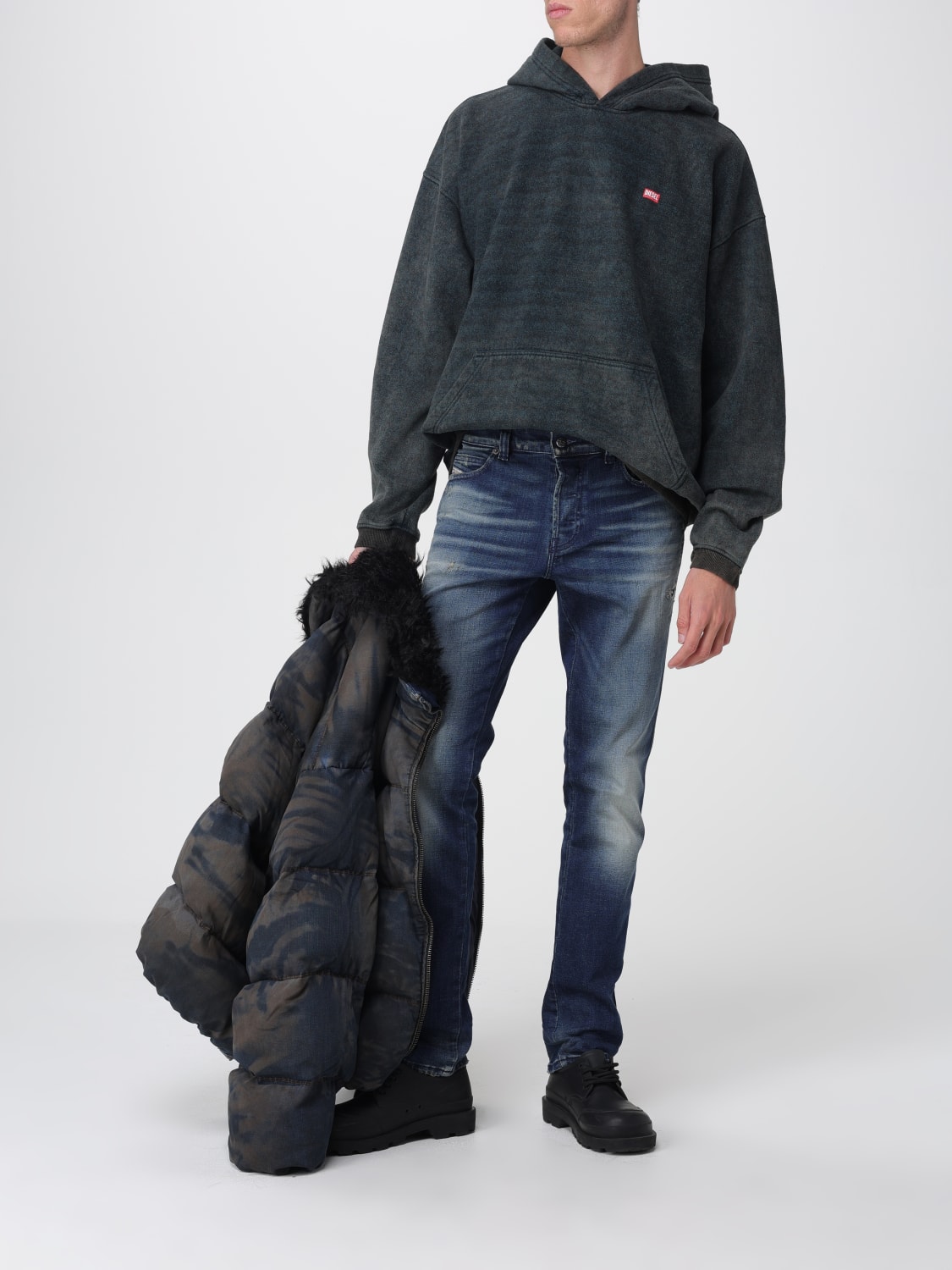 DIESEL SWEATSHIRT: Sweatshirt men Diesel, Black - Img 2