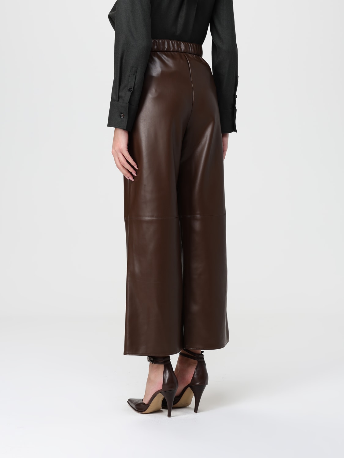 S MAX MARA：パンツ レディース - ブラウン | GIGLIO.COMオンラインの