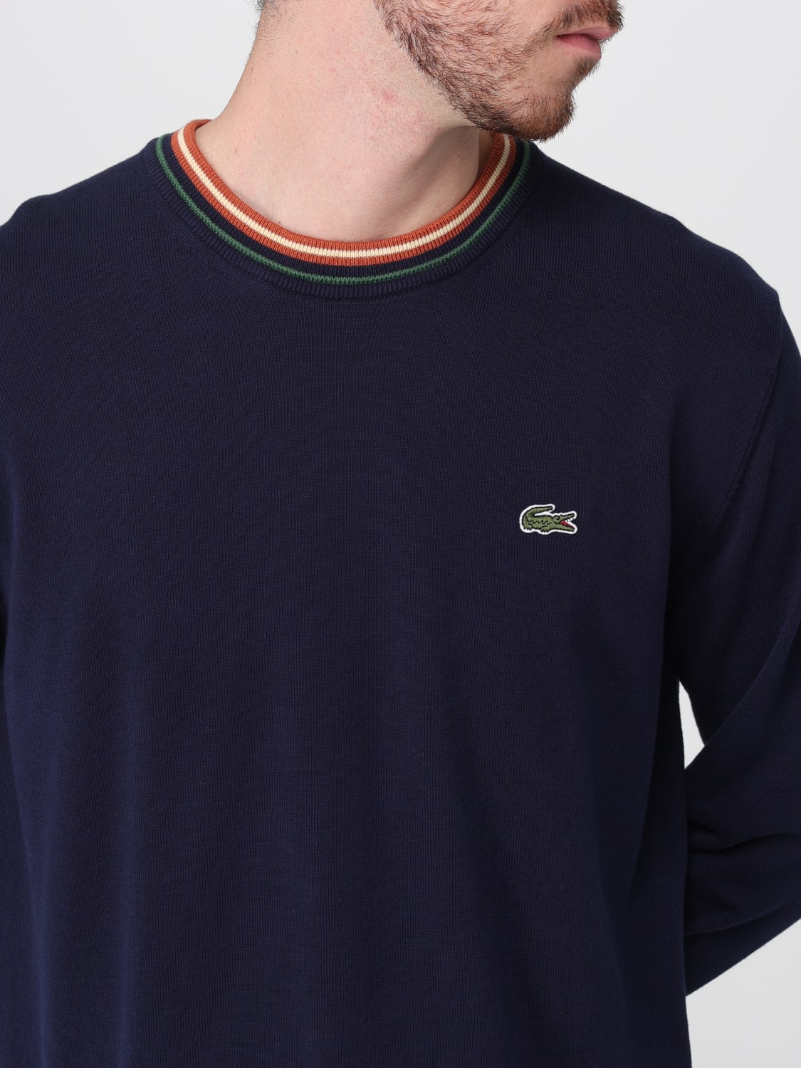 LACOSTE SWEATER: Sweater men Lacoste, Blue - Img 3