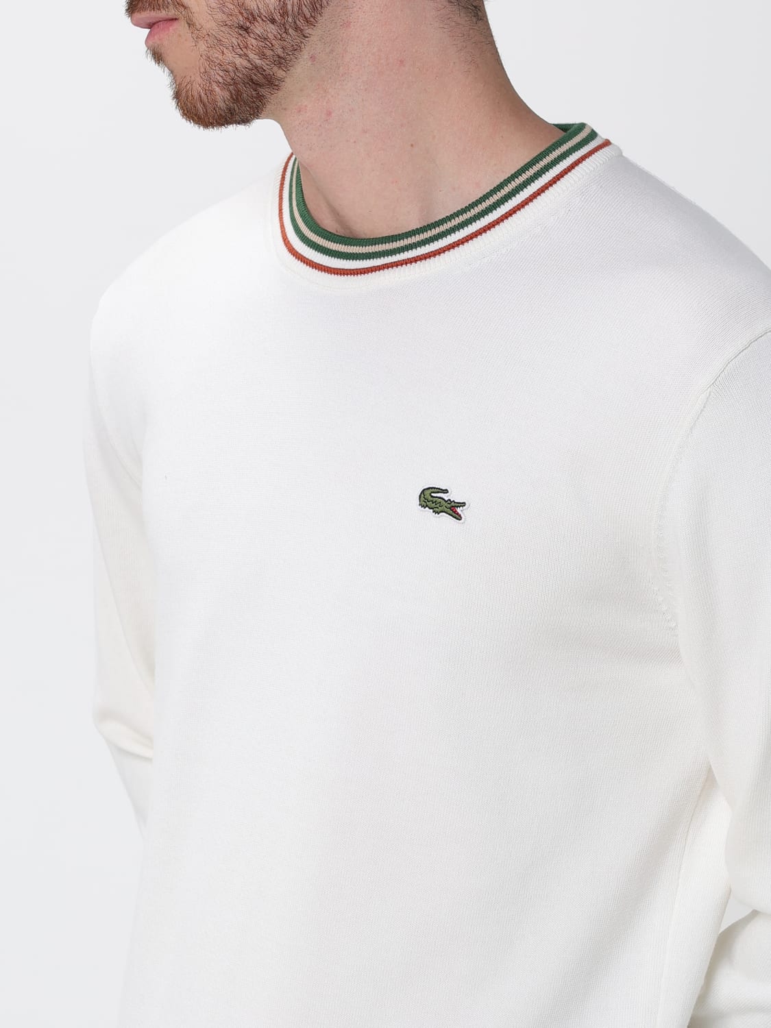 LACOSTE PULL: Pull homme Lacoste, Jaune Crème - Img 3