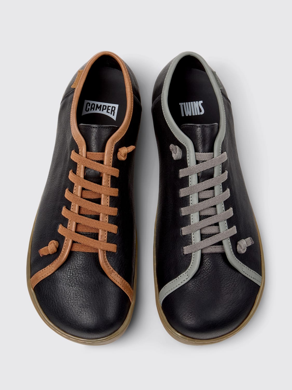 CAMPER SNEAKERS: Sneakers Twins Camper in pelle , Nero - Img 4