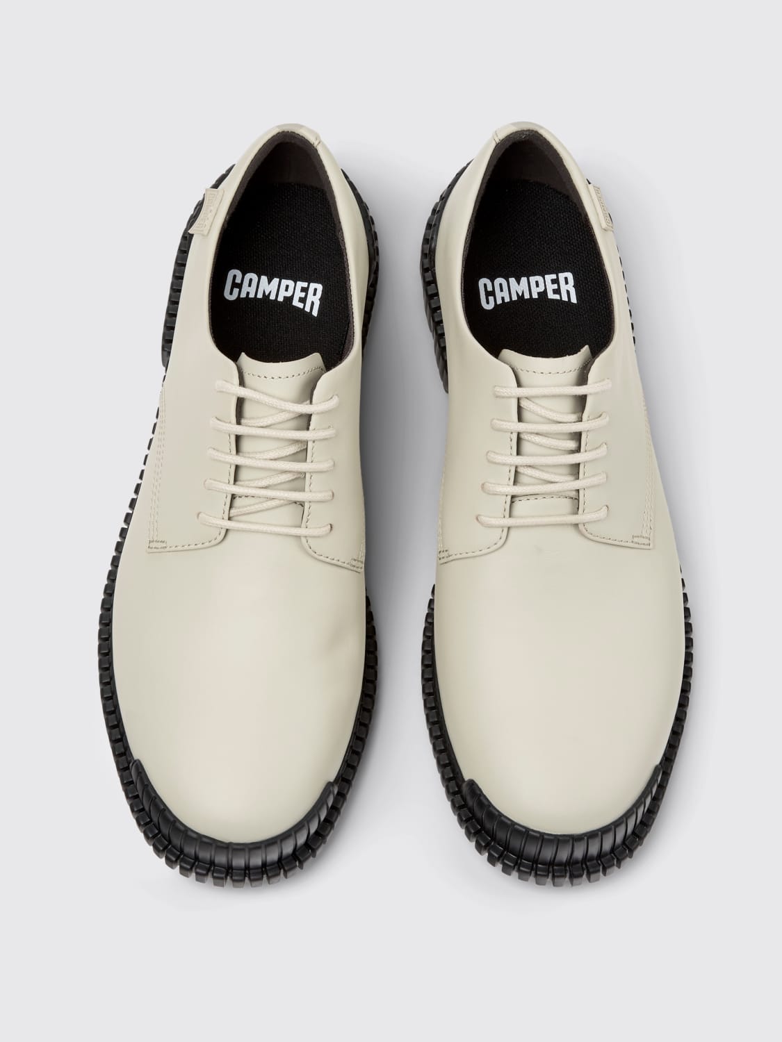 CAMPER STRINGATE: Derby Pix Camper in pelle , Beige - Img 4