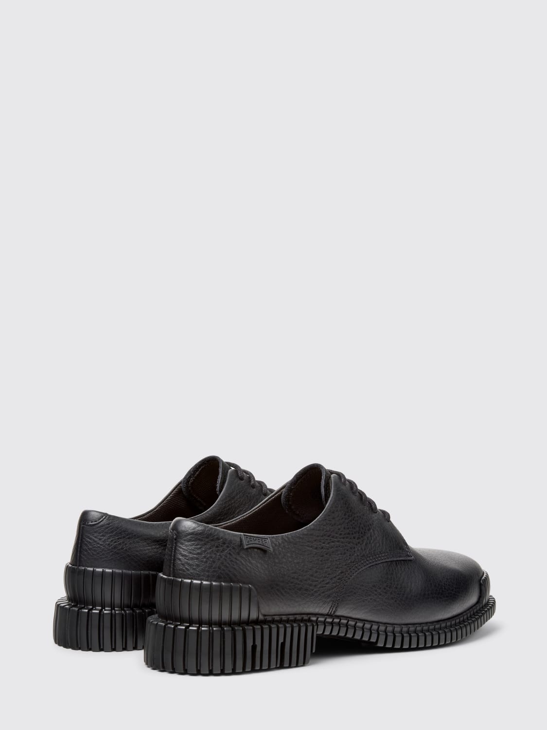 CAMPER STRINGATE: Derby Pix Camper in pelle martellata , Nero - Img 3